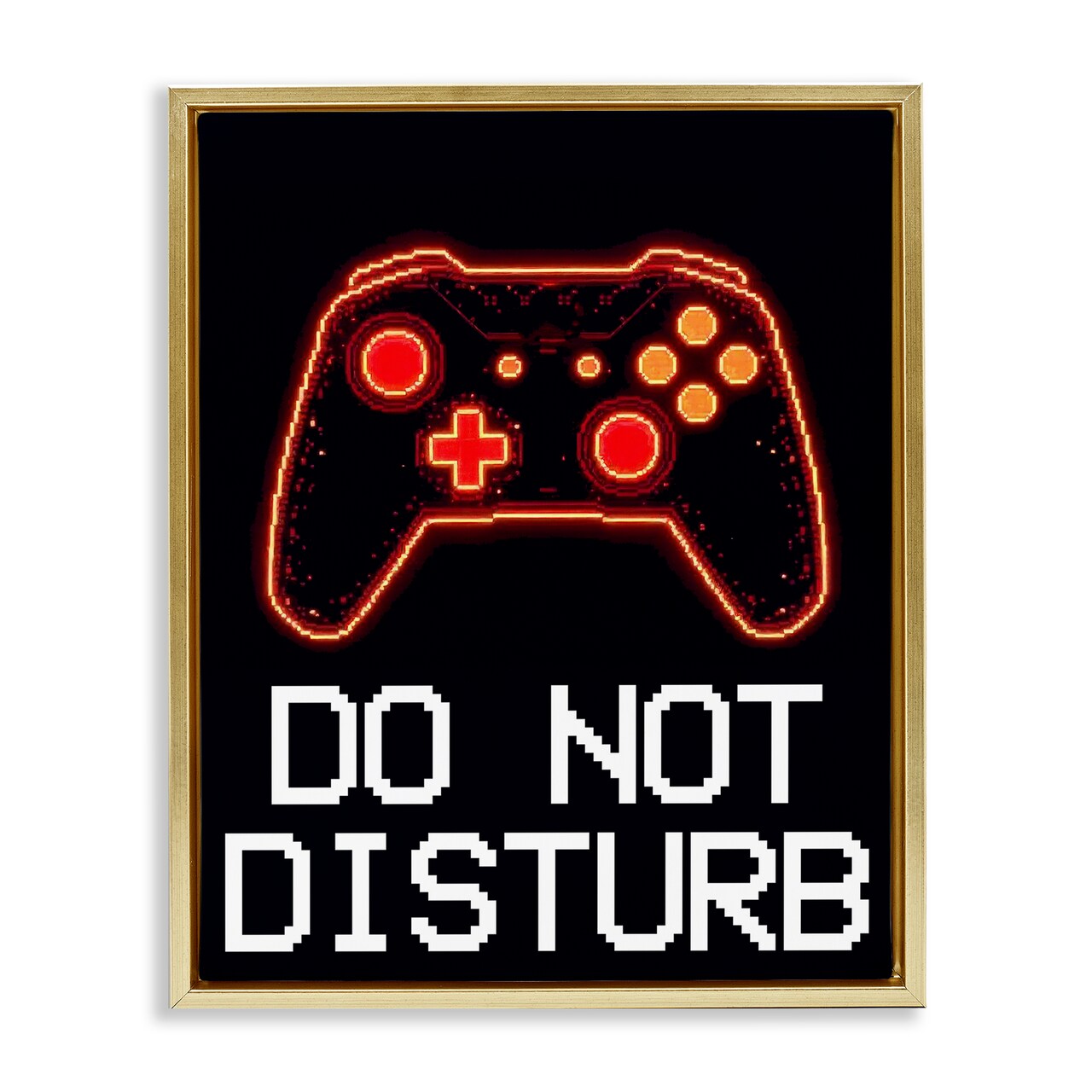 Stupell Industries Do Not Disturb Neon Control Floating Frame, design by Kim Allen